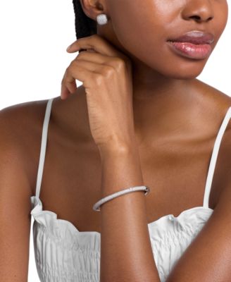 Pave Bangle Bracelet and Earring Set