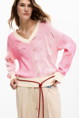 Women's Two-tone knitted sweater