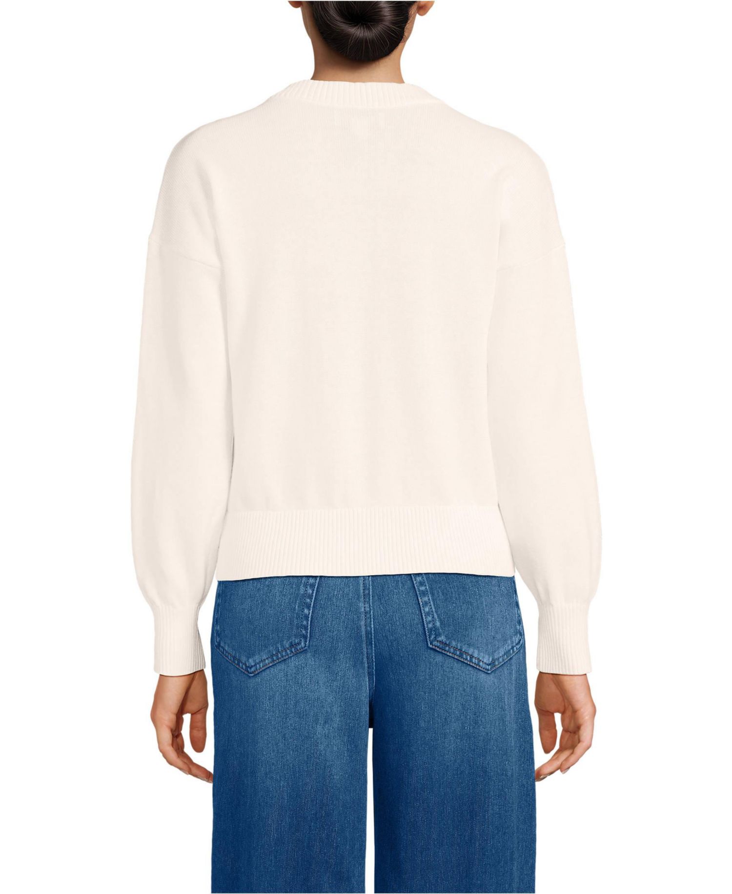 Women's Cotton Embellished Cardigan Sweater