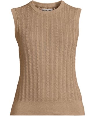 Women's Cotton Pointelle Shell Sweater