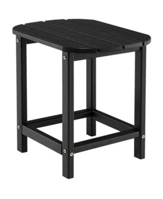 18 Inch Outdoor Weather Resistant Side Table for Patio and Garden