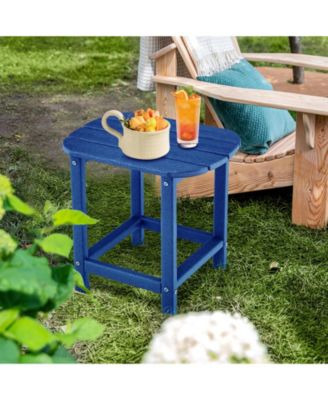 18 Inch Outdoor Weather Resistant Side Table for Patio and Garden