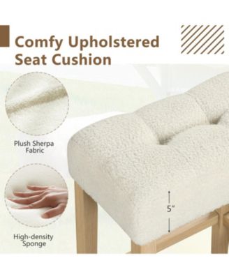 Upholstered Counter Height Bar Stools Set of 2