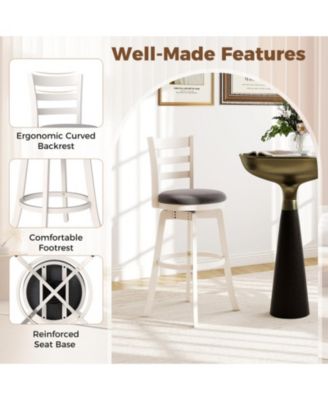 30.5 in Swivel Counter Height Bar Stools Set of 2