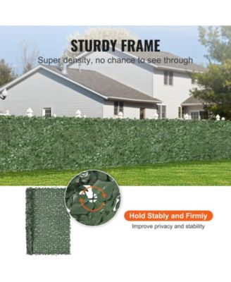 Ivy Privacy Fence, 96 x 72 in, Artificial Green Wall, Faux Hedges for Garden and Patio