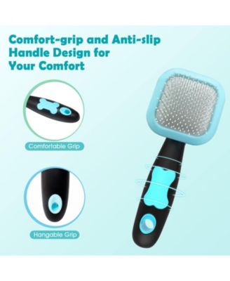 Rotatable Slicker Brush for Dogs Cats Deshedding Grooming Massage