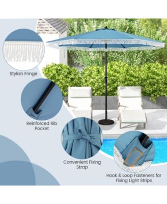 9 ft Patio Umbrella with Sun Protective Canopy