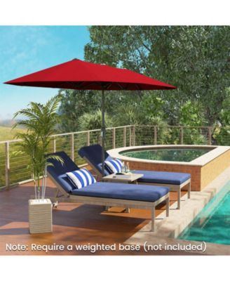 13 ft Double Sided Patio Market Umbrella with Crank Handle