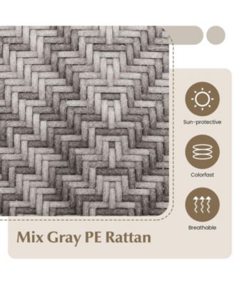 Set of 4 Folding Chairs w/ Armrests Metal Frame for Garden No Assembly Patio