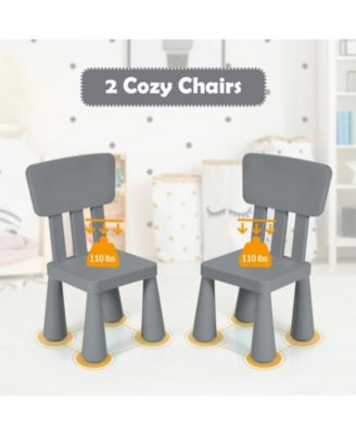 3 Pieces Multifunction Activity Kids Play Table and Chair Set