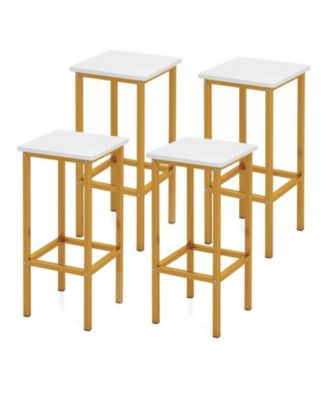 Counter Height Bar Stools Set of 4 with Wood Frame