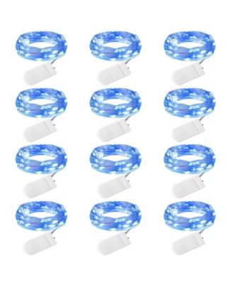 12 Pack LED Fairy Lights Battery Operated Waterproof Wire String Lights for DIY Wedding Party Decorations
