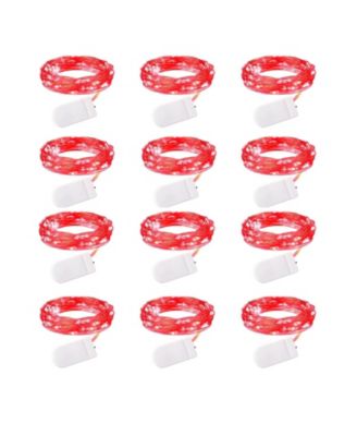 12 Pack LED Fairy Lights Battery Operated Waterproof Wire String Lights for DIY Wedding Party Decorations