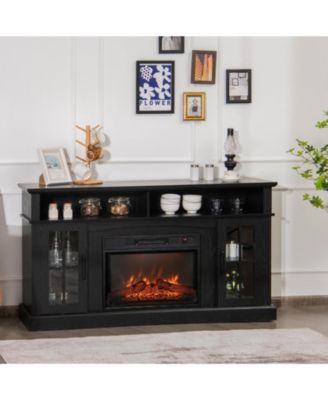 58 in Electric Fireplace TV Stand with Side Cabinets for TVs up to 65
