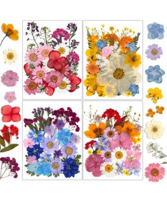 100pcs Dried Flowers Pressed Leaves Craft Kit DIY Soap Candle Scrapbook Card Making Supplies