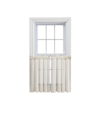 Cotton Voile Rod Pocket Tailored Tier Pair for Windows