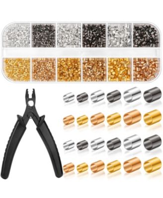 2200pcs Crimp Beads Kit Crimping Pliers Jewelry Making Earring Necklace Bracelet DIY