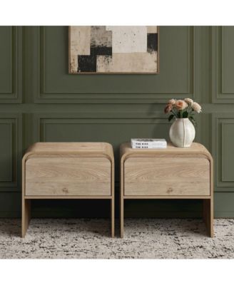 Mara 2-Piece Wood End Table/Bedside Table