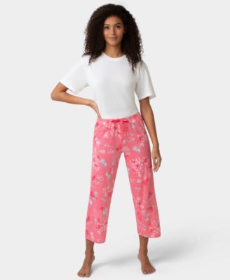 Women's Printed Capri Mid-Rise Pants