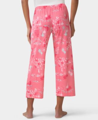 Women's Printed Capri Mid-Rise Pants