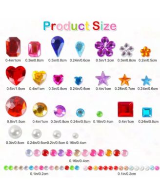 2774pcs Self Adhesive Rhinestone Stickers Jewels Heart Craft Supplies Bling Gems