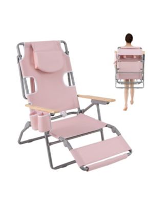 Portable Beach Chair with Umbrella and Canopy