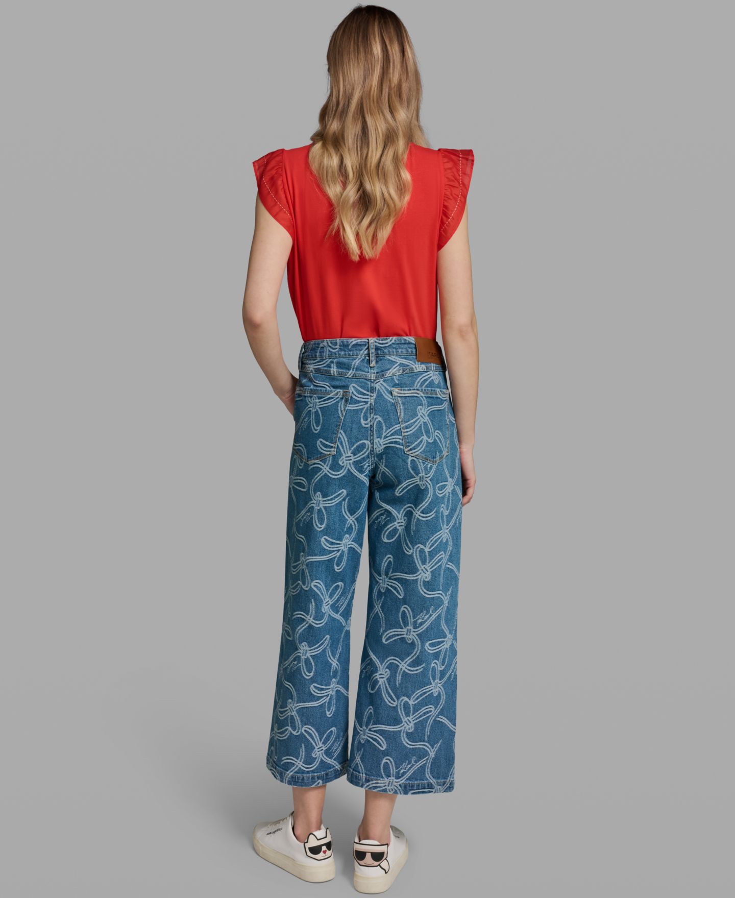 Женские джинсы KARL LAGERFELD PARIS Petite Mid-Rise Ankle, цвет: Средний индиго — фото 5