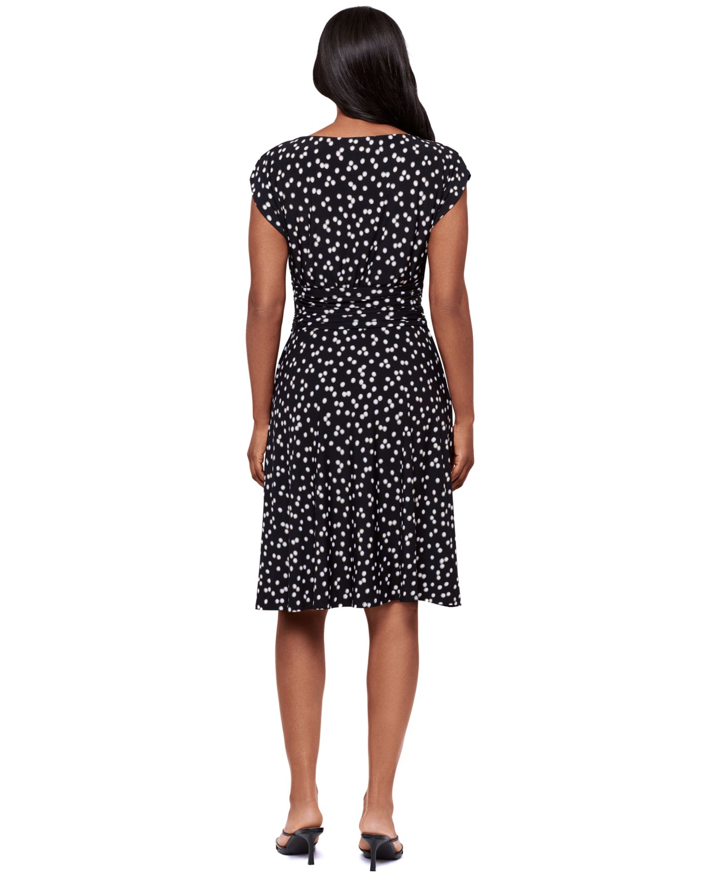 Женское платье Body by Miraclesuit Dot-Print Boat Neck Short-Sleeve Shaping, цвет: Luminare — фото 5