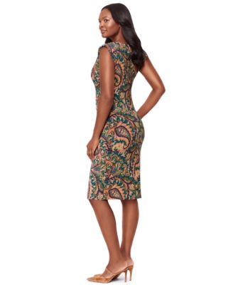 Women's Printed V-Neck Dress