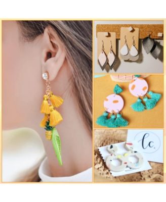 2000Pcs Earring Making Kit Hooks Findings Posts Backs Pins Jump Rings