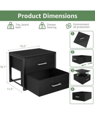 Stackable Storage Drawers Closet Organizers Fabric 2 Drawer Dresser Bedroom 2 Packs Modern