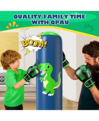 Inflatable Punching Bag, 48 Inch Stable Inflatable Boxing Bag for 3-6 Kids,Dinosaur Toy and Gifts for Boys and Girls, Kids Boxing Set