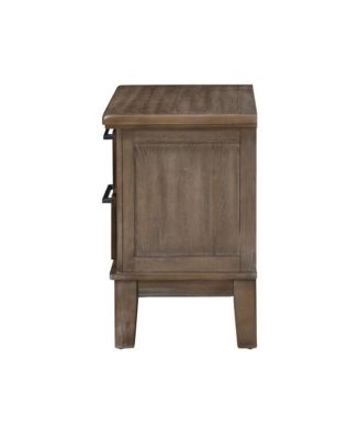 Furniture Cagney Solid Wood 2-Drawer Nightstand in Vintage