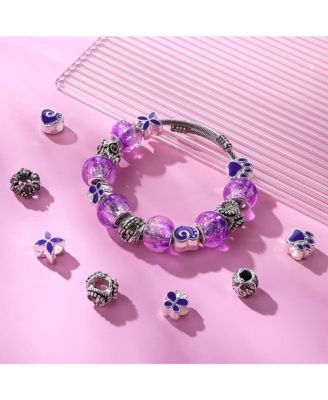 120pcs Lampwork Spacer Beads Abstract Flower DIY Jewelry Making