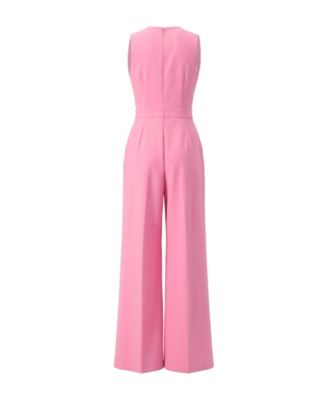 Women's V-Neck Sleeveless Wide-Leg Jumpsuit