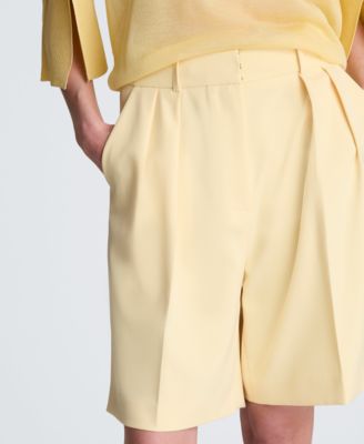 Women's High-Rise Pleated Shorts