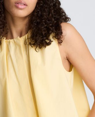 Women's Sleeveless Paperbag Neck Top