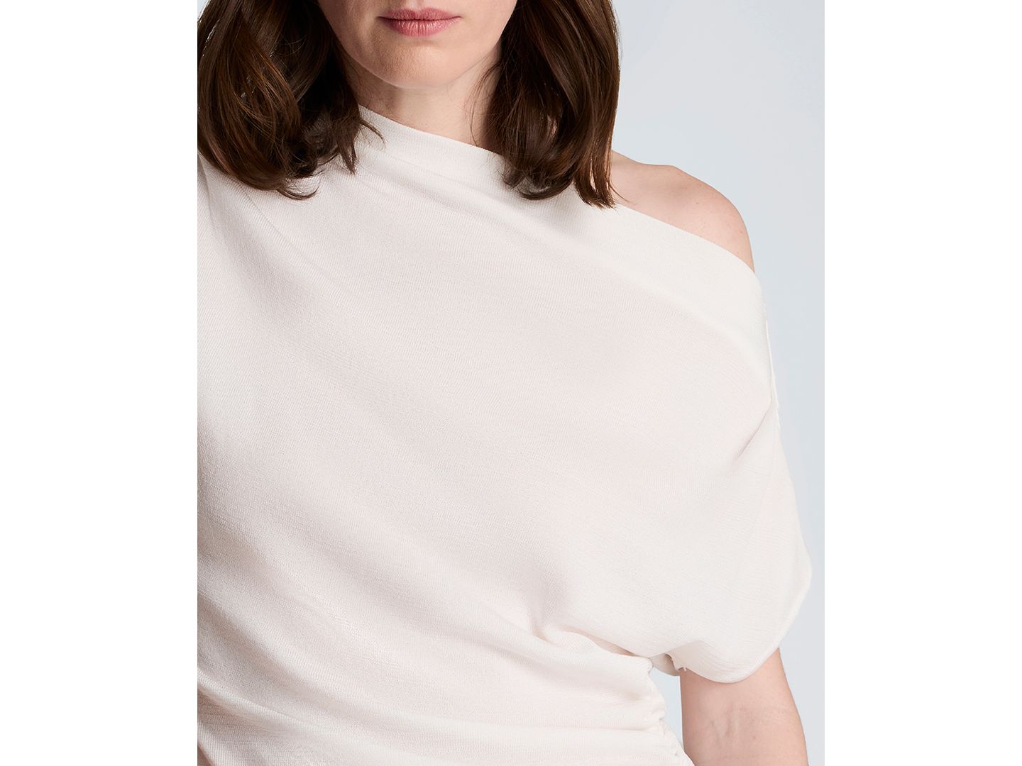 Женский топ Kenneth Cole Asymmetrical Drape Short-Sleeve, цвет: Чёрный — фото 14