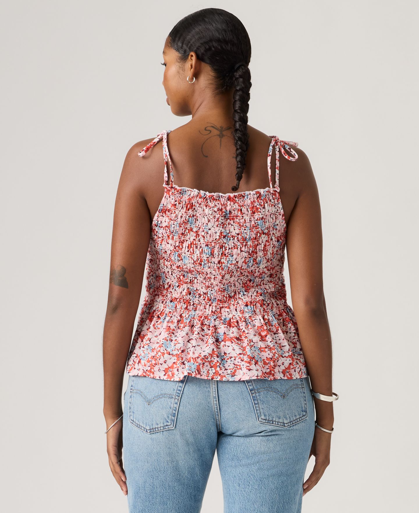 Женская блузка Levi's Premium Monaco Sleeveless, цвет: С принтом коралловый пудровый — фото 4