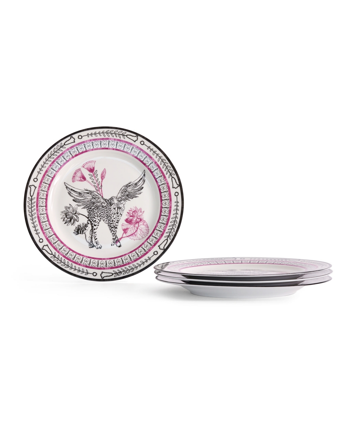 Marchesa Serengeti Dinner Plates, Set Of 4 In Multi