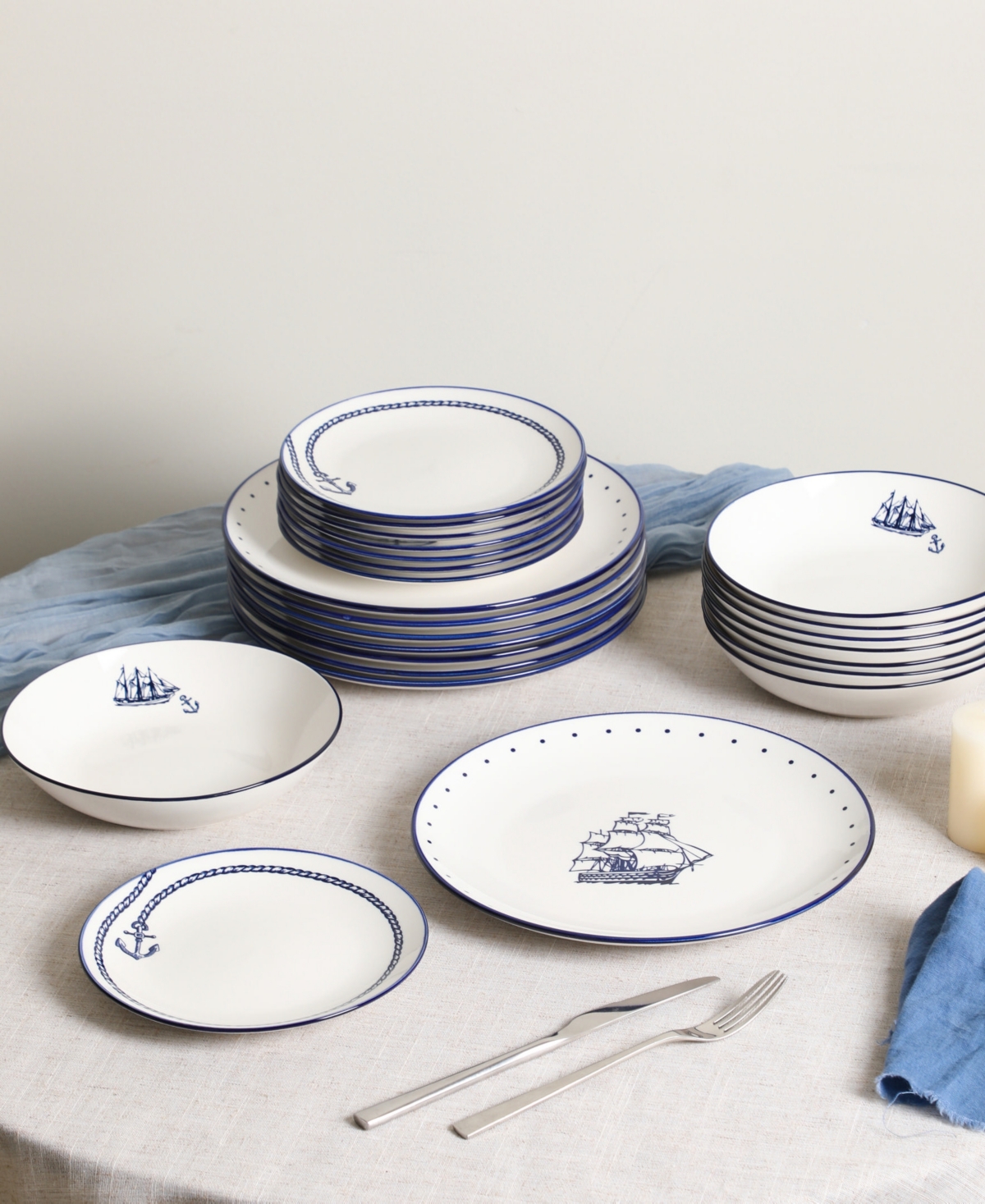 Stone Lain Knox 24-Pc. Dinnerware Set, Service For 8