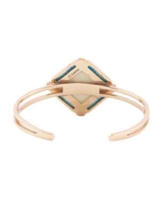 Scenic Native Weave Blue Turquoise Golden Cuff Bracelet