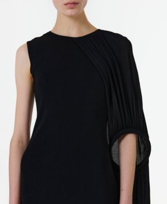 Women's Asymmetric Shoulder Hoop Knit Dress