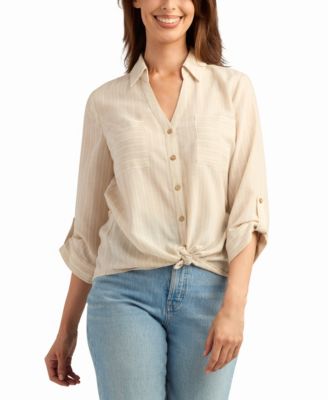 Women's Stripe Button-Up Shirt