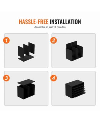 Wood Literature Organizer 12 Compartments Removable Shelves for Office and Home