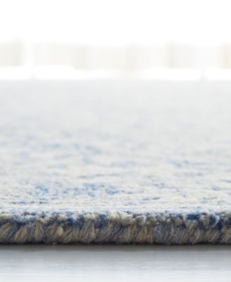 Olivier LRL6935M Blue and Ivory 5' X 5' Square Area Rug