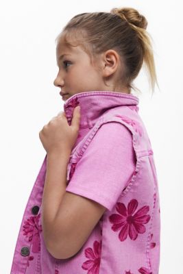 Girls Girls's Denim vest flowers