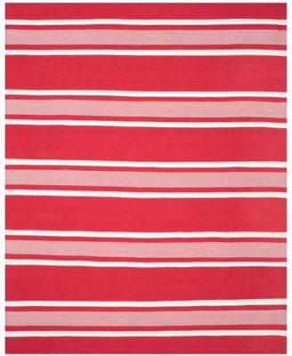 Hanover Stripe LRL2461D Red 8' X 10' Outdoor Area Rug