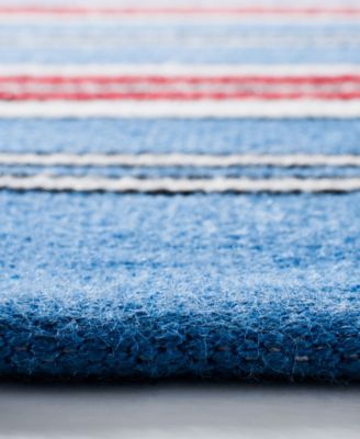 Leopold Stripe LRL2462D Royal Blue 4' X 6' Outdoor Area Rug