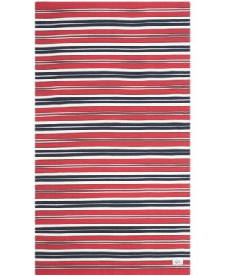 Leopold Stripe LRL2462E Red 5' X 8' Outdoor Area Rug